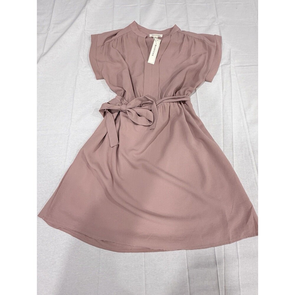 Monteau Los Angles Rose Pink Dress Size L NWT